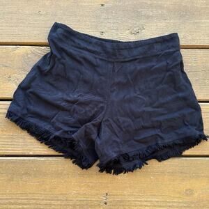 Maven Black Fray Hem Pull-on Shorts XS